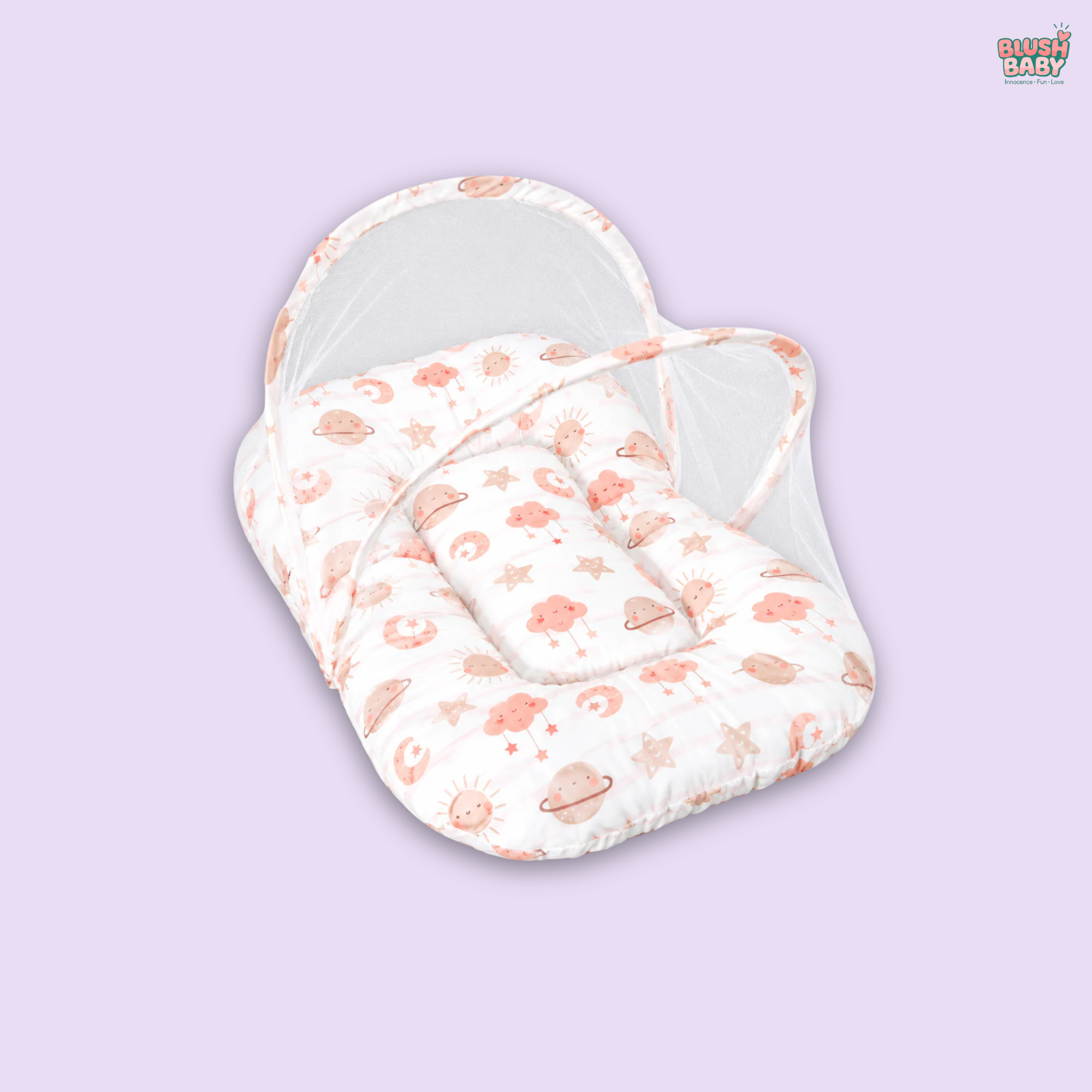 Space Dreams Print Baby Mosquito Net Bed