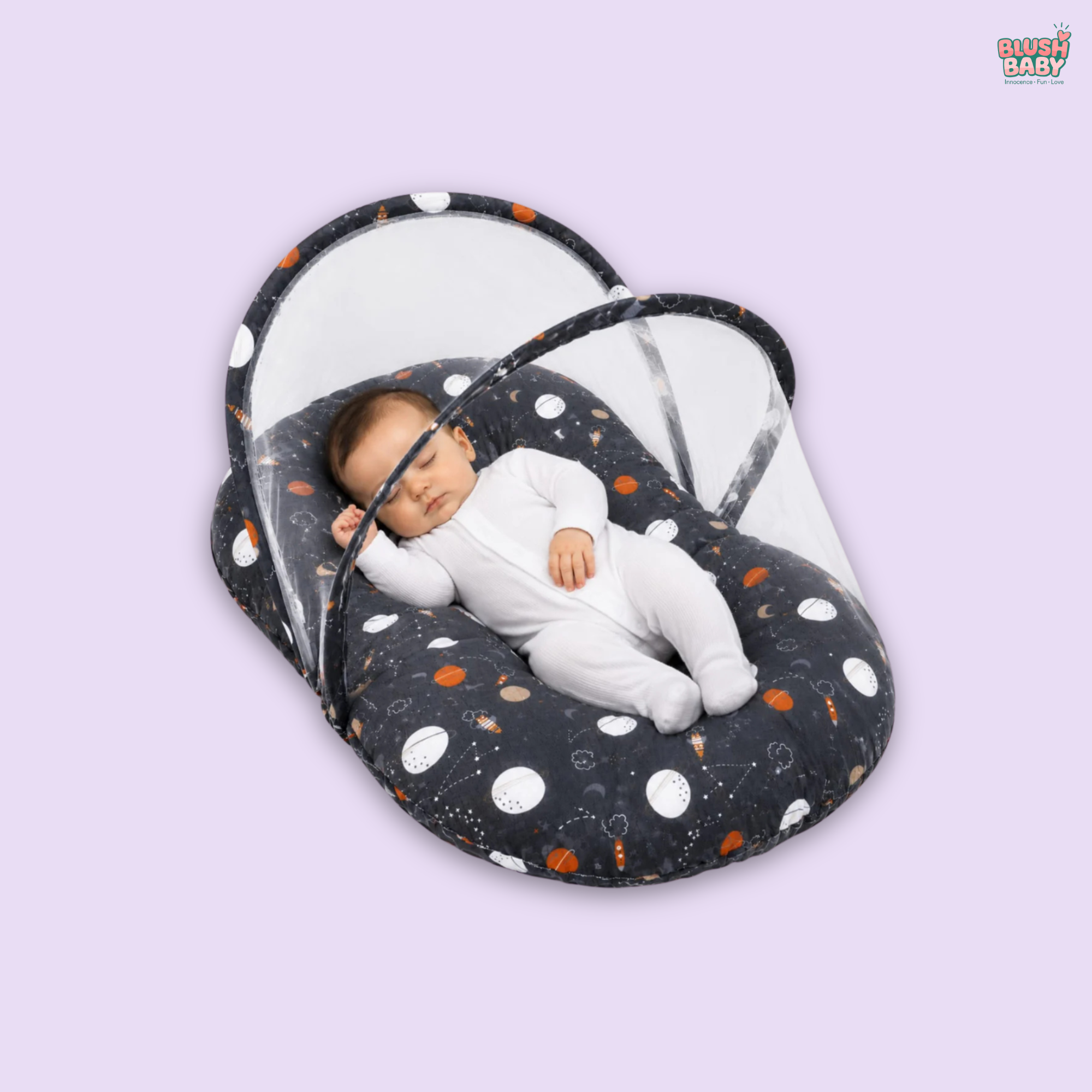 Galaxy Print Baby Mosquito Net Bed