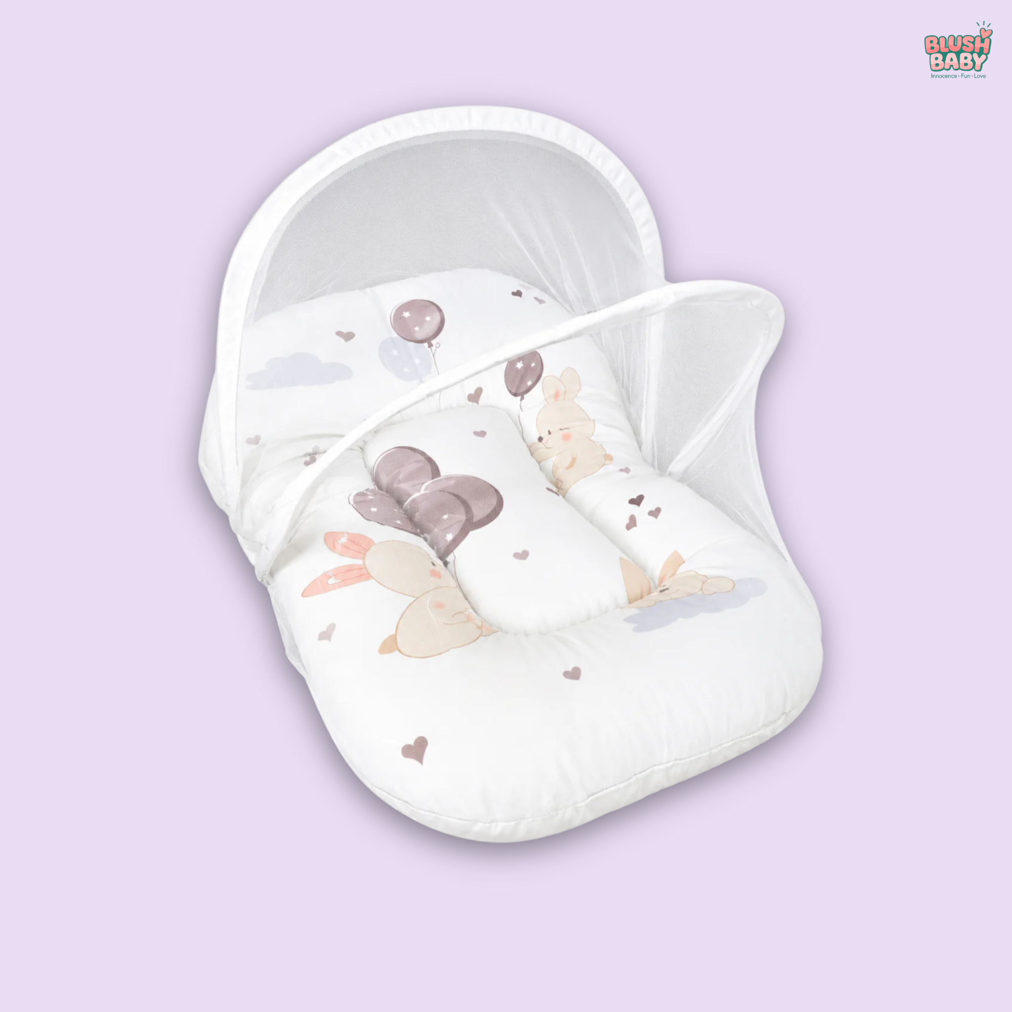 Rabbit Print Baby Mosquito Net Bed