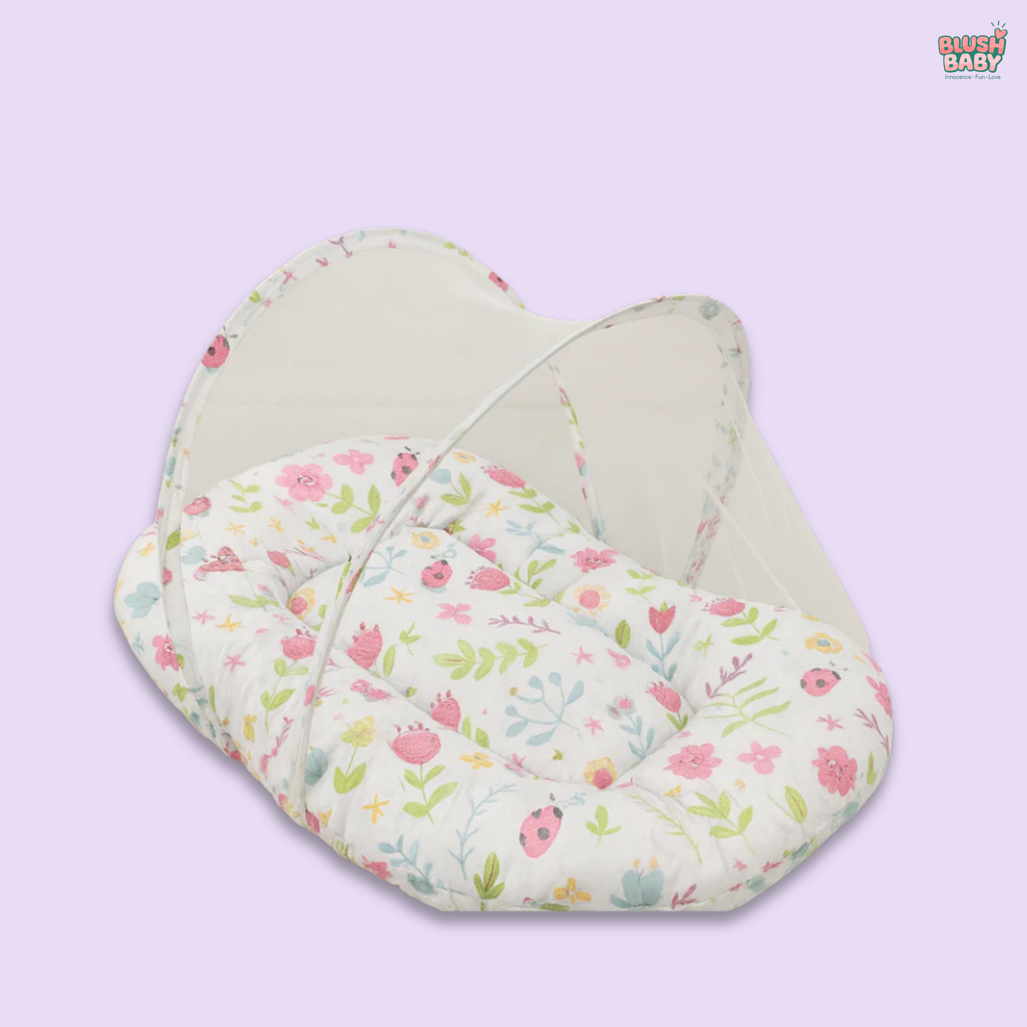Flowers print Mosquito Net Bed