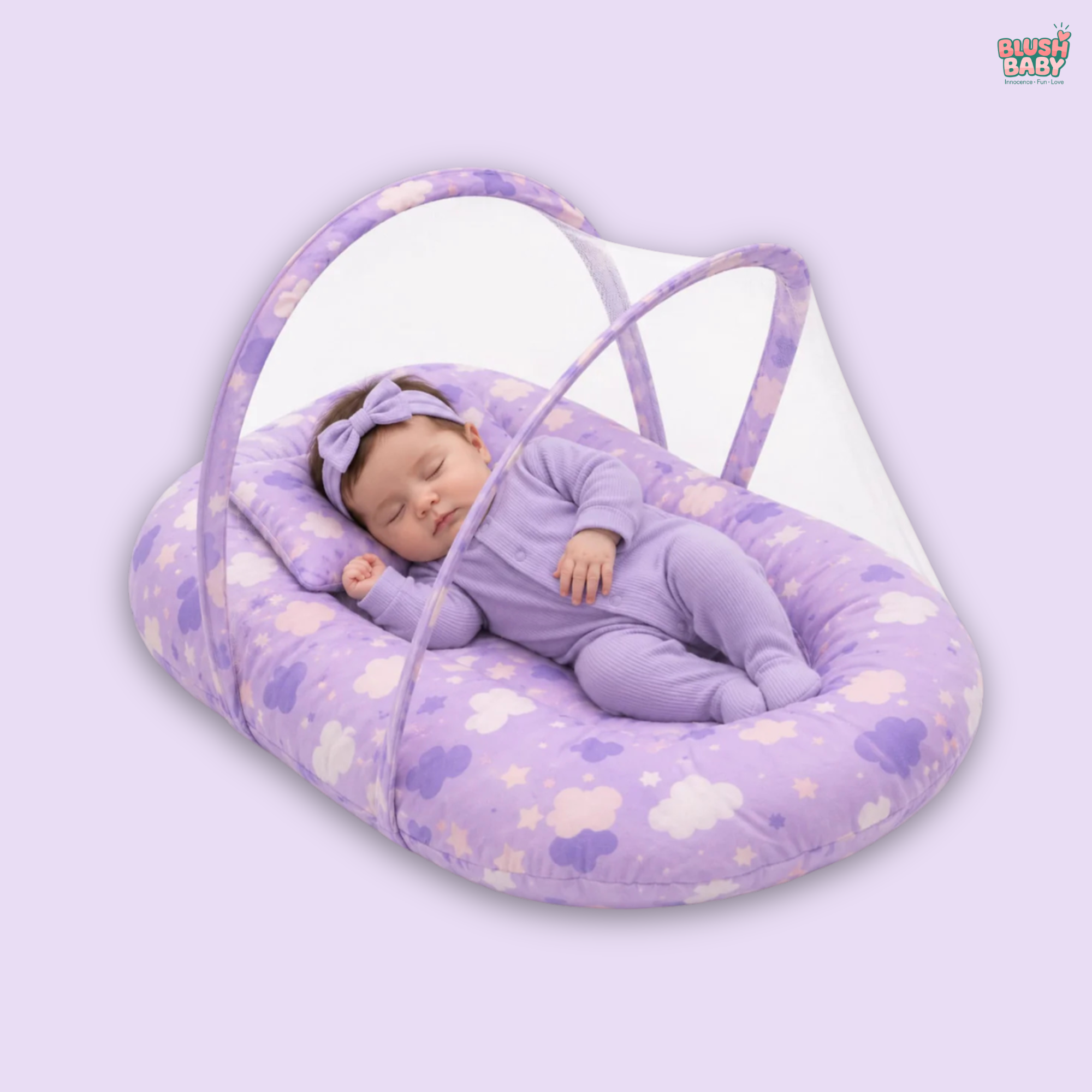 Cloud Print Baby Mosquito Net Bed