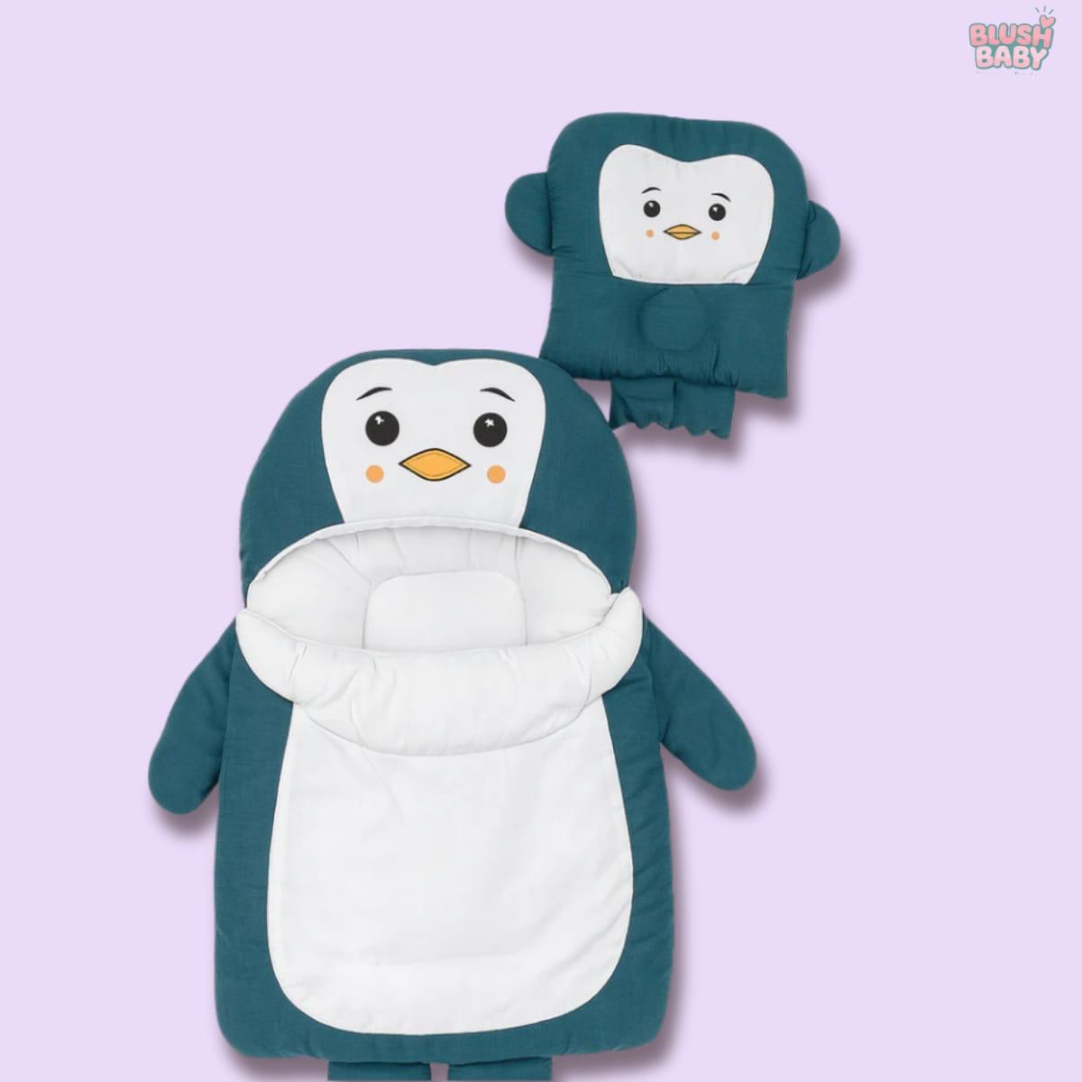 Penguin Carry Nest with Matching Pillow