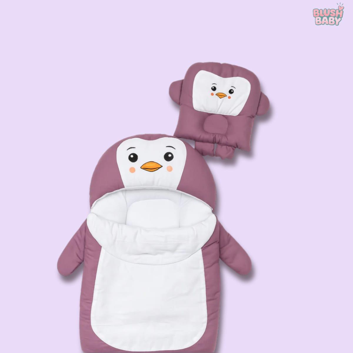 Penguin Carry Nest with Matching Pillow